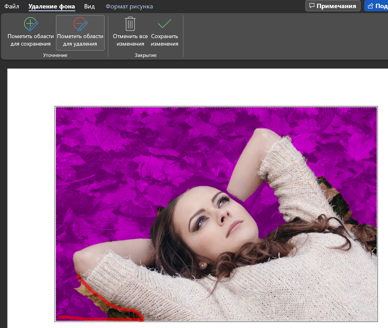 Удаление фона на изображениях при помощи Microsoft Office