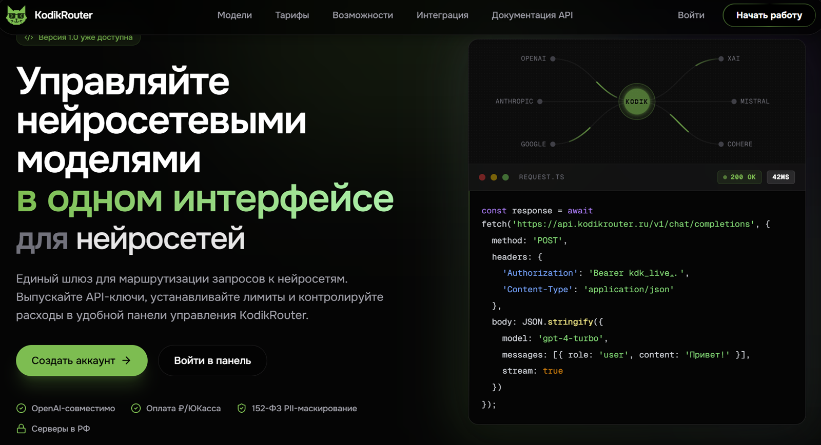 Как получить доступ к ведущим языковым ИИ-моделям через единый интерфейс и API