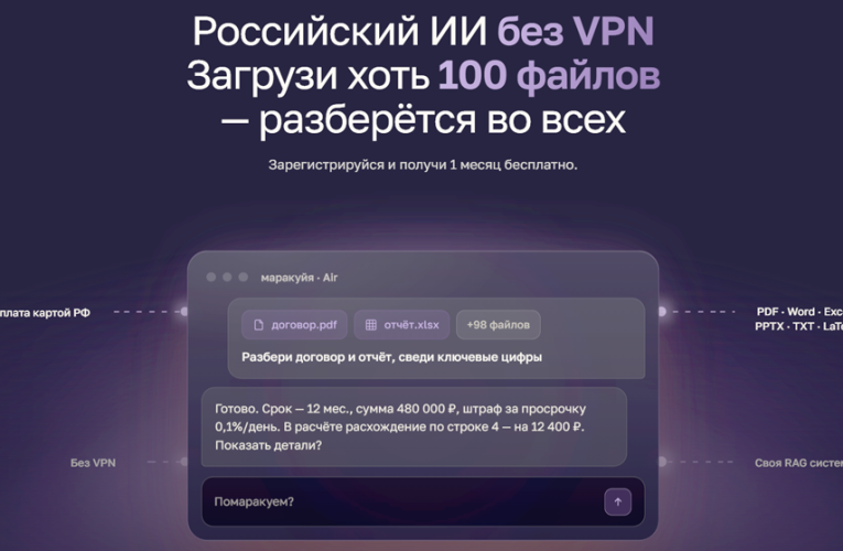 Российский ИИ-сервис «Маракуйя»: кто на новенького?