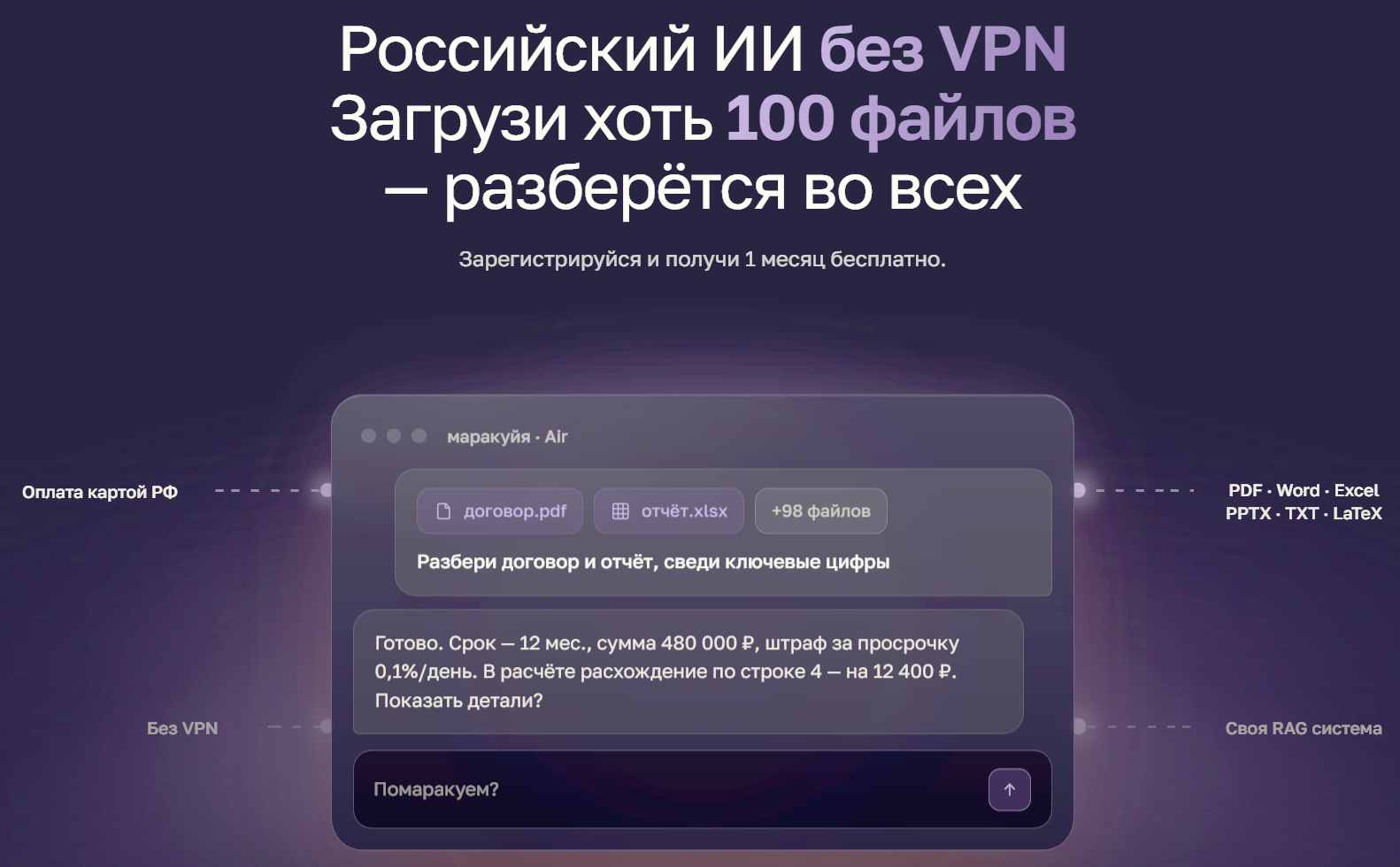 Российский ИИ-сервис Маракуйя