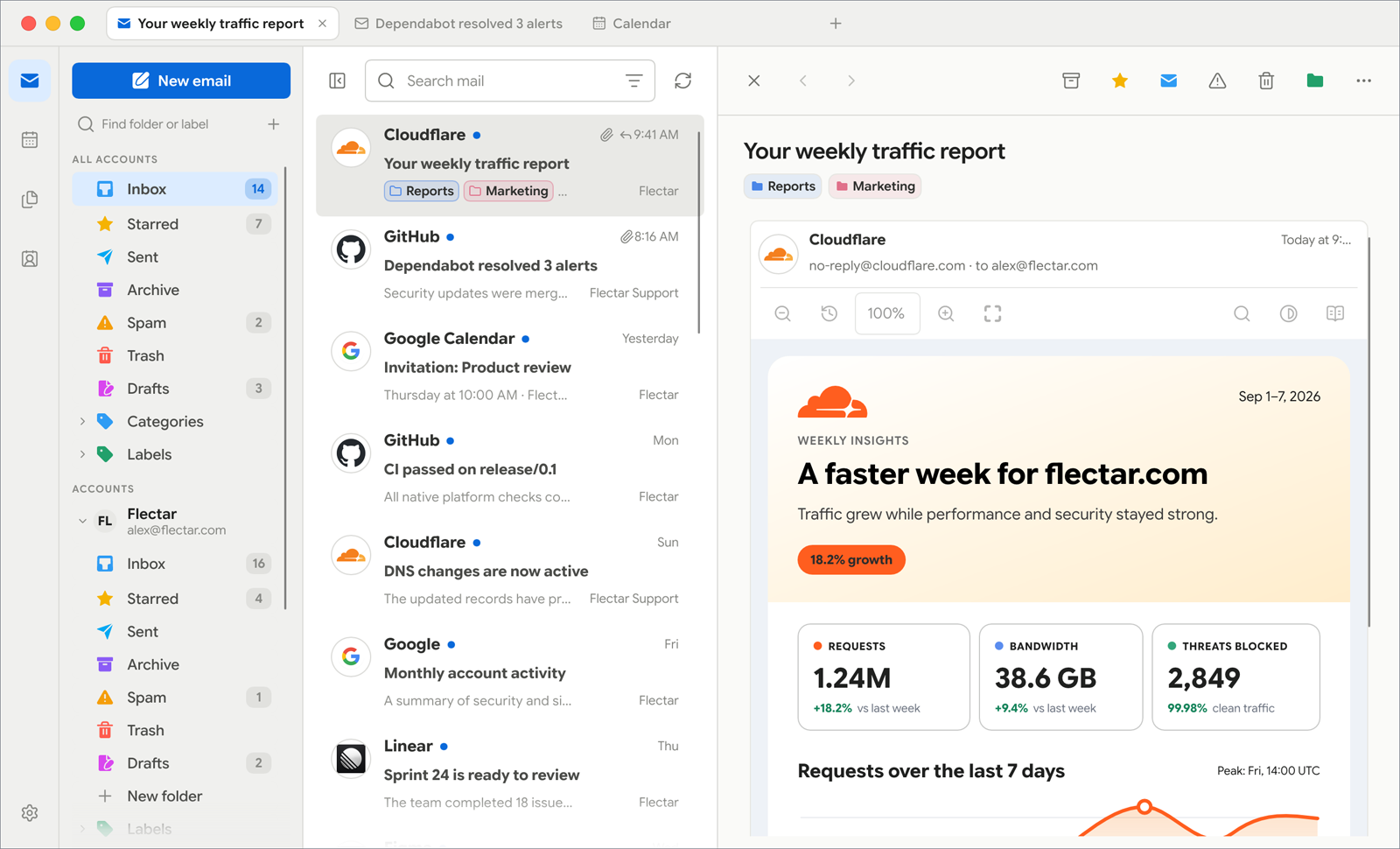 Почтовый клиент Flectar Mail
