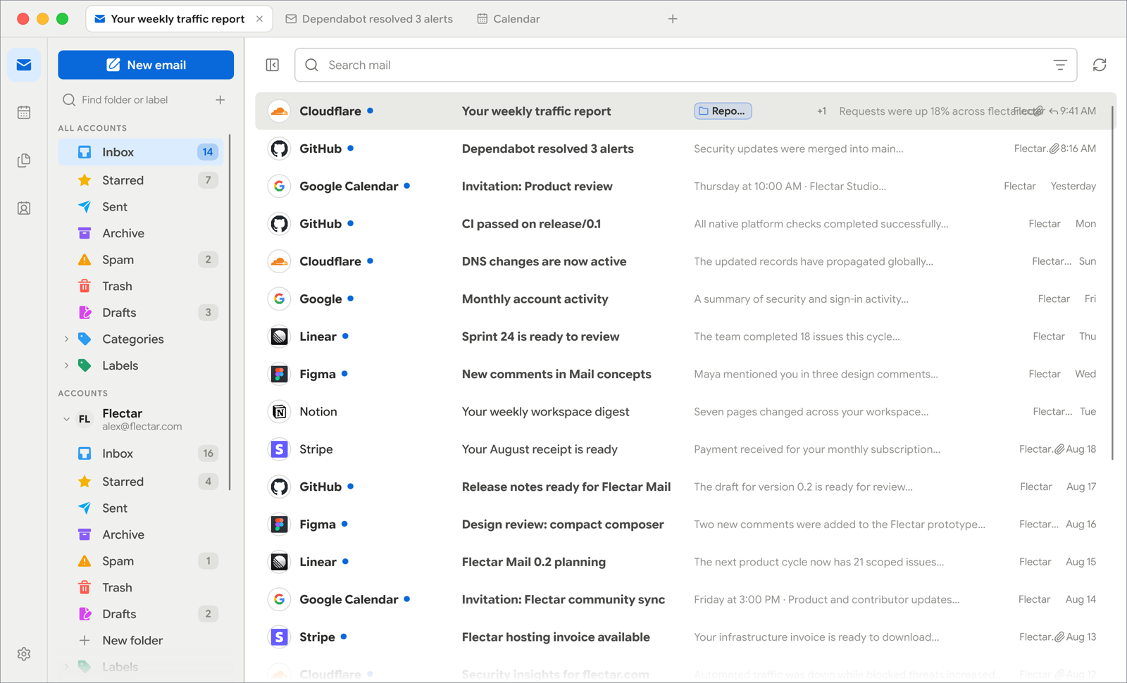 Почтовый клиент Flectar Mail
